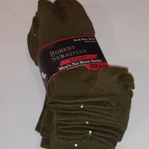 ROBERT SEBASTIAN ARMY GREEN MEN 10 PAIRS OF SOCKS
